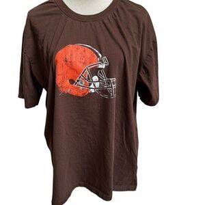 NFL Team Apparel Women’s 2X Cleveland Browns Short Sleeve Shirt Soft Cotton